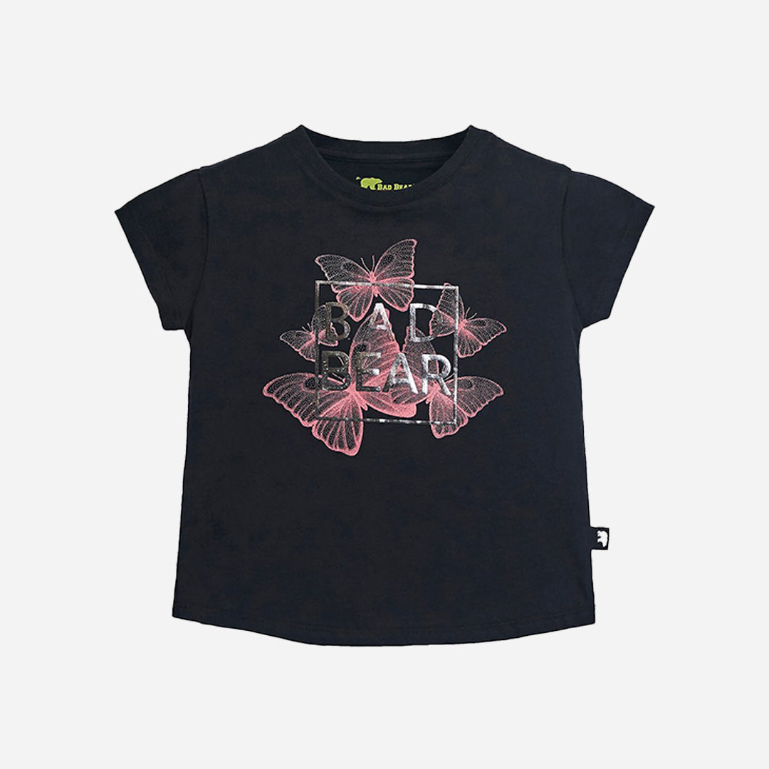 Bad Bear Miracle Siyah Baskılı Kız Çocuk Tişört