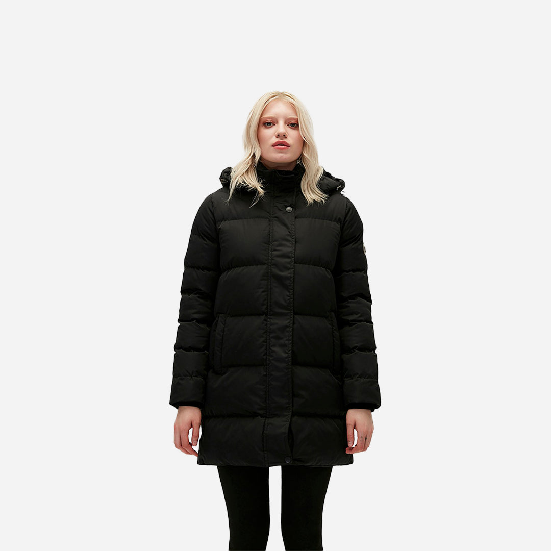 Bad Bear Nikita Puffer Siyah Kapüşonlu Kadın Mont