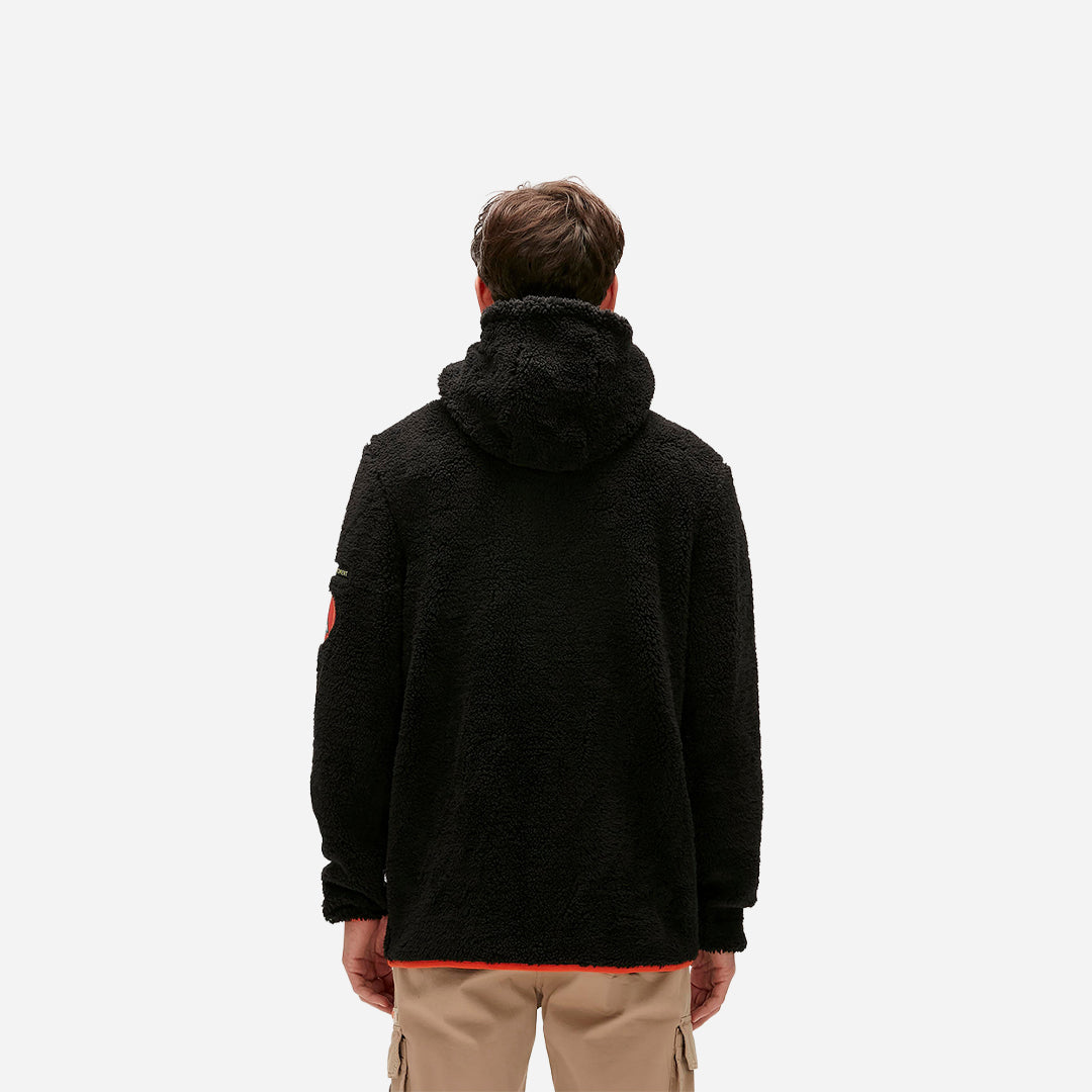 Bad Bear Shaggy Siyah Peluş Sweatshirt
