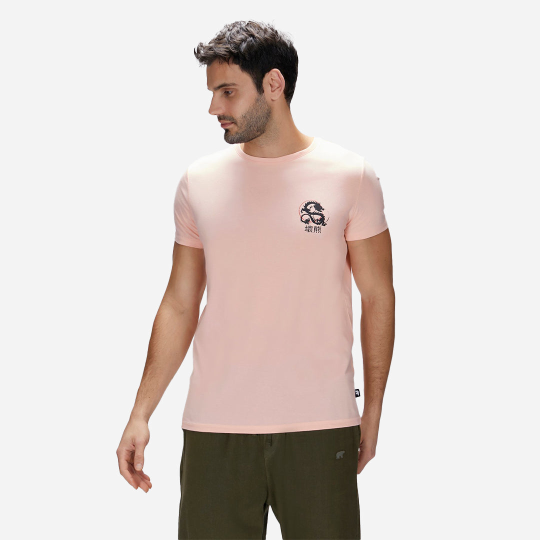 Bad Bear Draco Pembe Erkek Baskılı Tişört
