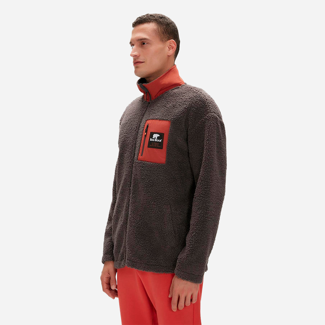 Bad Bear Ryan Plush Full-Zip Antrasit Erkek Sweatshirt