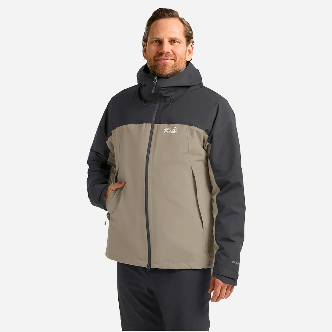 Jack Wolfskin Wild Places 3in1 Erkek Bej Outdoor Ceketi