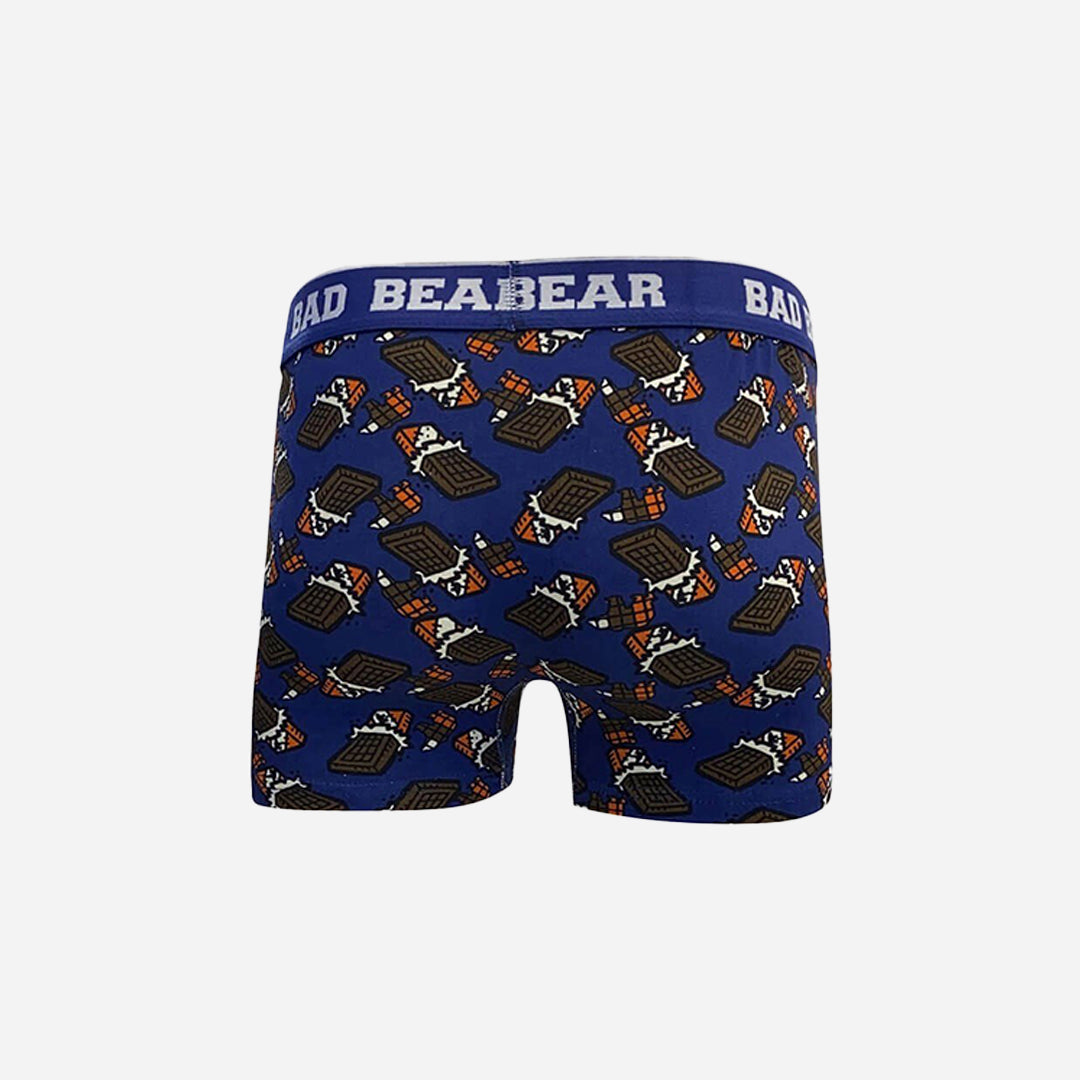Bad Bear Lacivert Çikolata Desenli Erkek Boxer