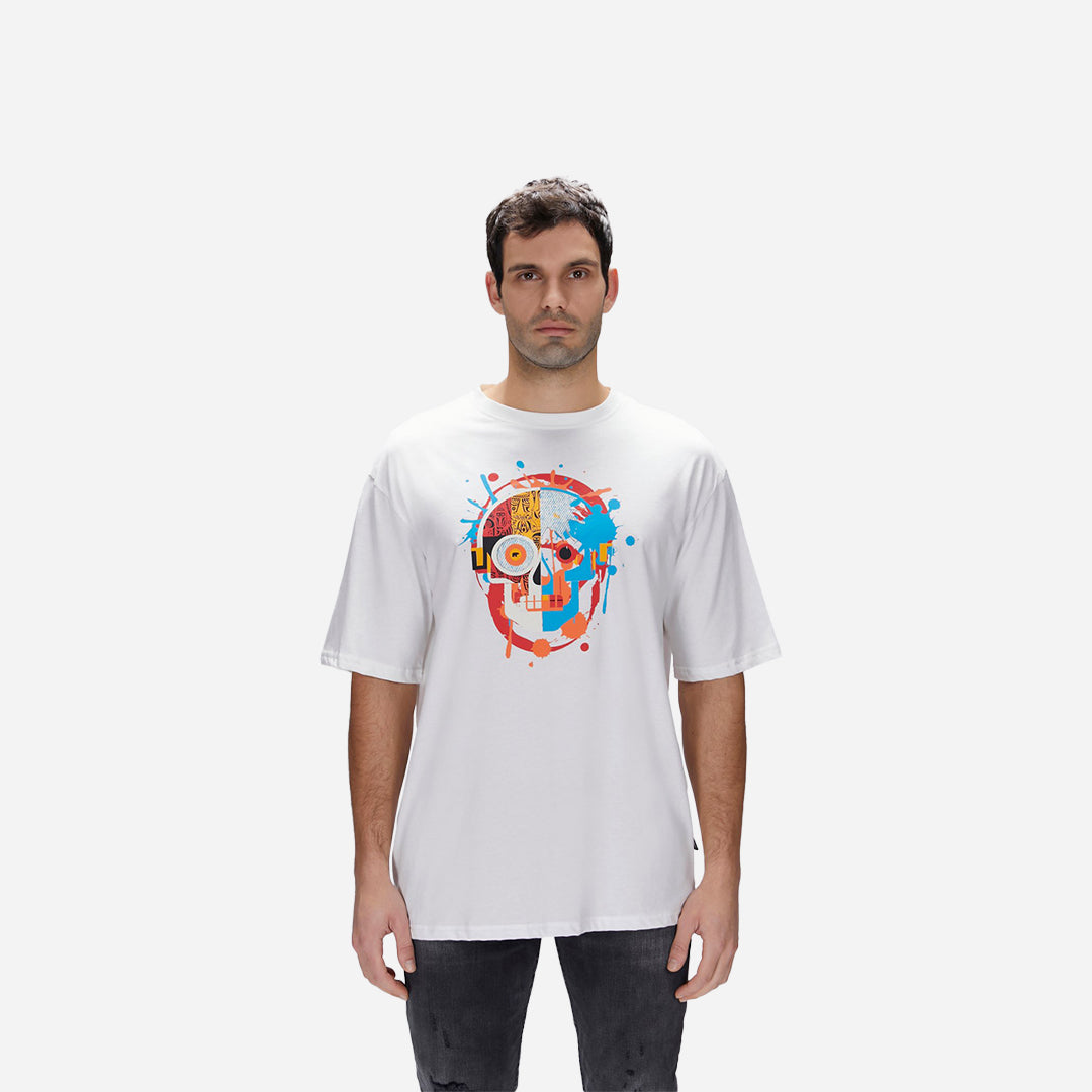 Bad Bear Sten Beyaz Erkek Oversize Tişört