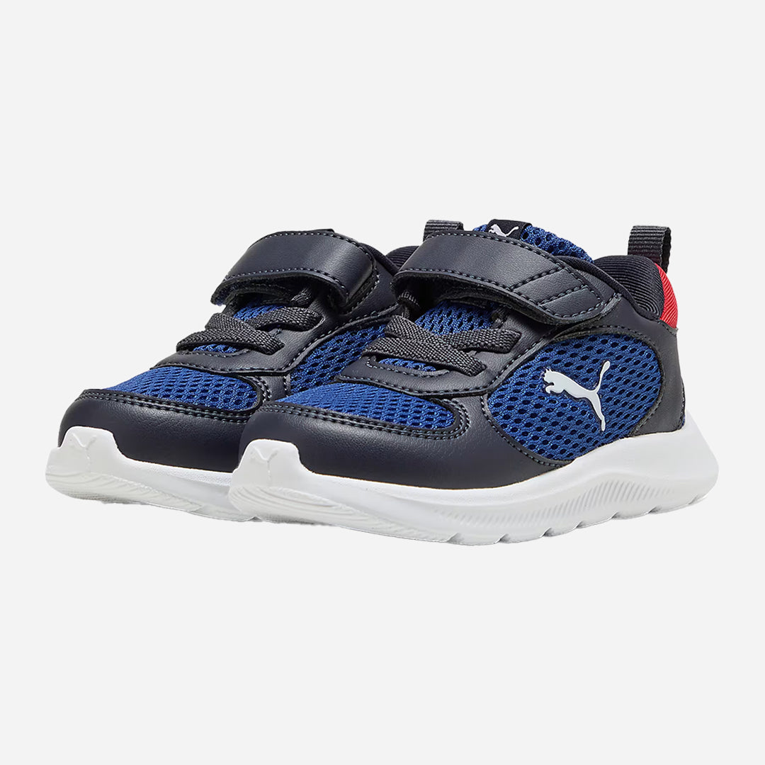 Puma Fun Racer 2 AC+ PS Unisex Çocuk Mavi-Siyah Cırtlı Spor Ayakkabı