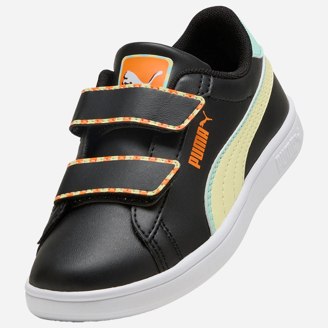 Puma Smash 3.0 Playdate V PS Unisex Çocuk Siyah Spor Ayakkabı