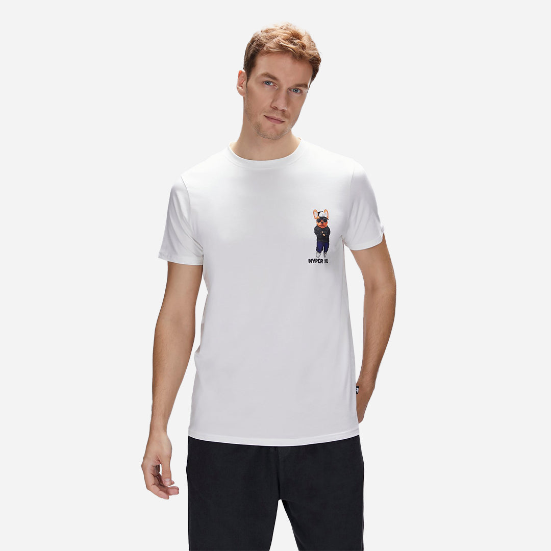 Bad Bear Hyper Beyaz Erkek Baskılı Tişört