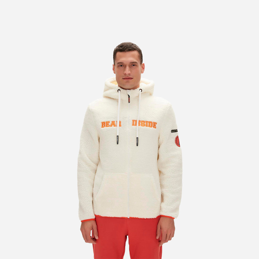 Bad Bear Shaggy Plush Beyaz Erkek Sweatshirt