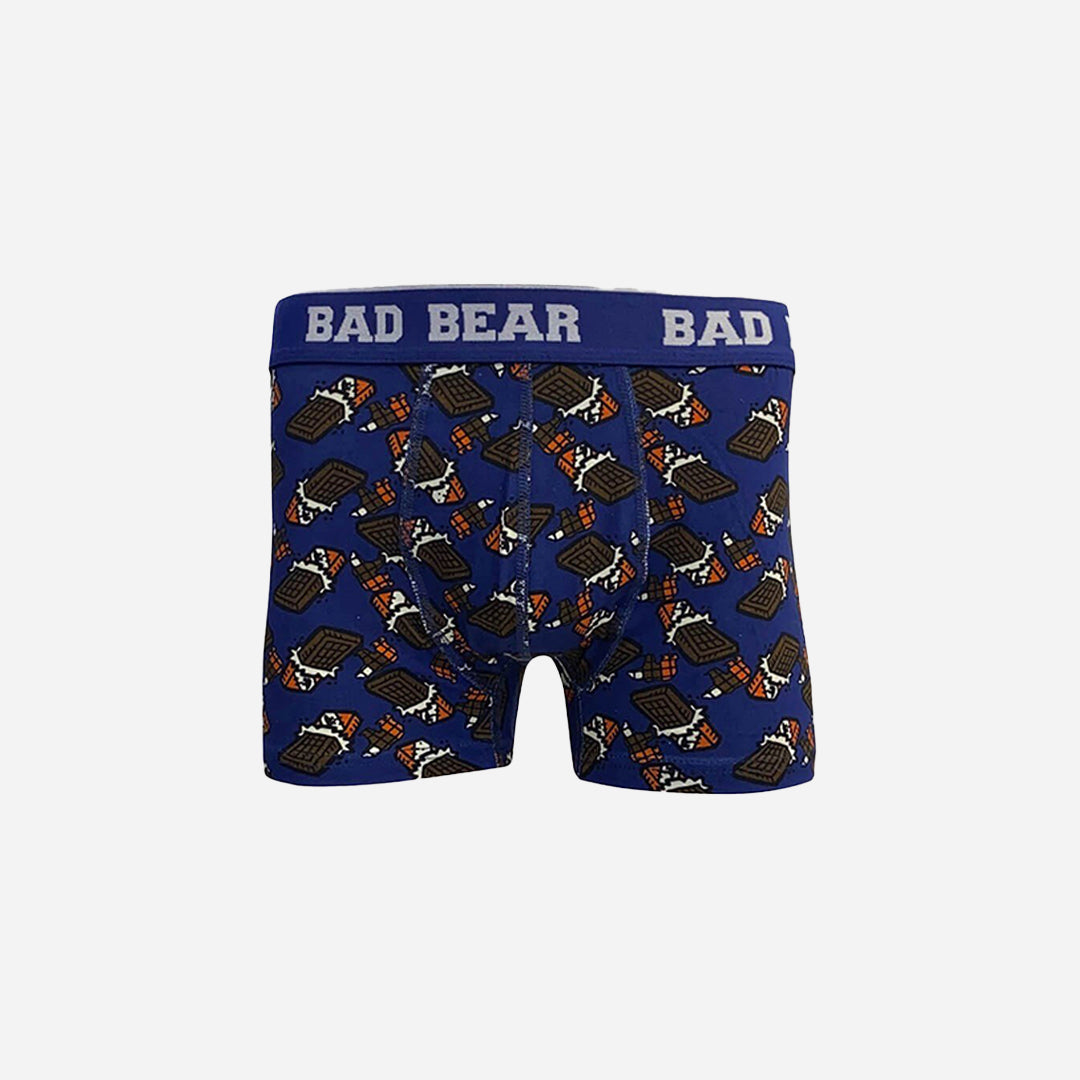 Bad Bear Lacivert Çikolata Desenli Erkek Boxer