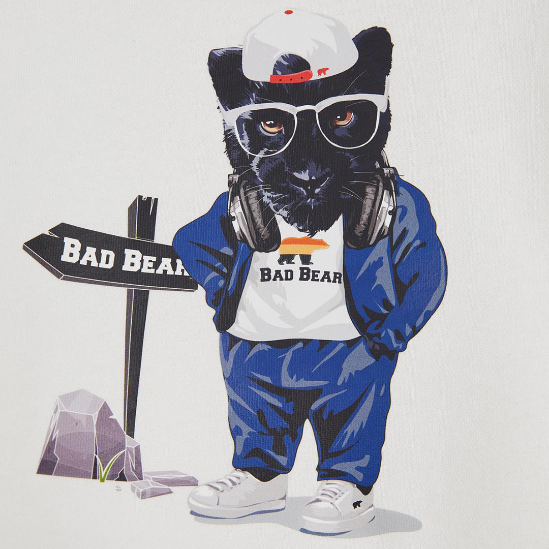 Bad Bear Panther Beyaz Çocuk Sweatshirt