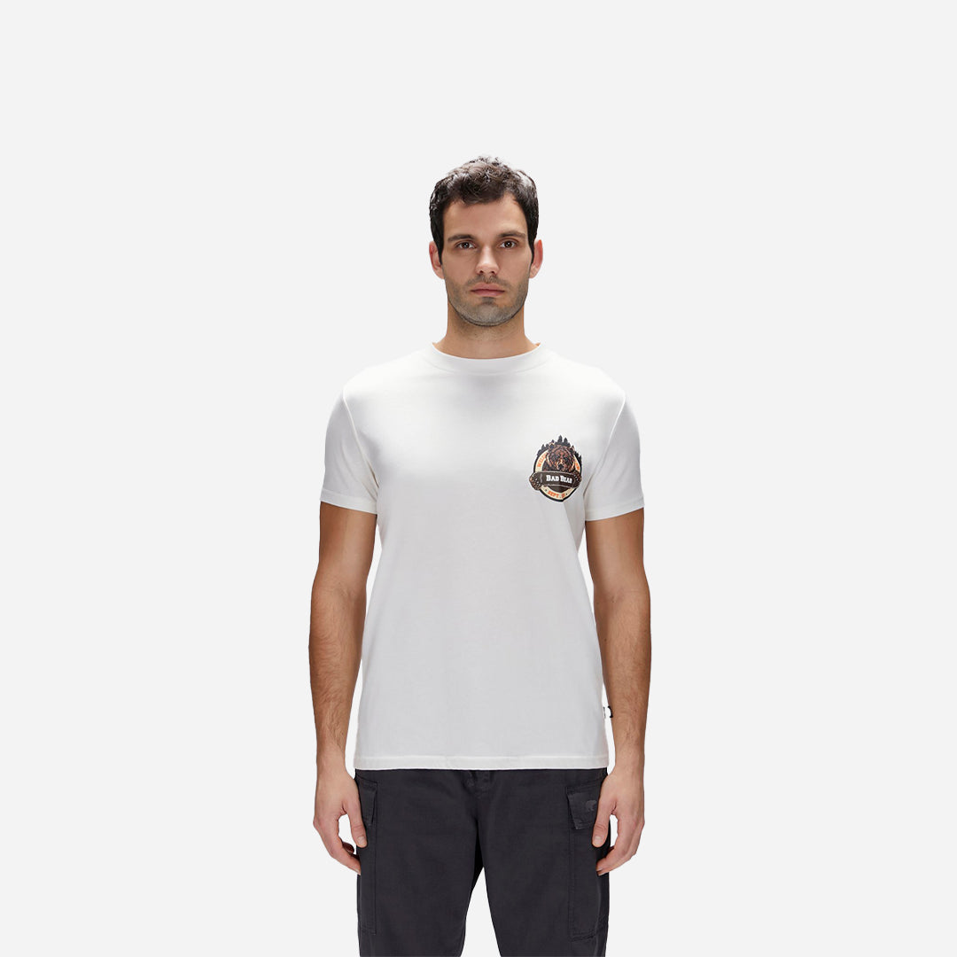 Bad Bear Flint Beyaz Erkek Baskılı Tişört
