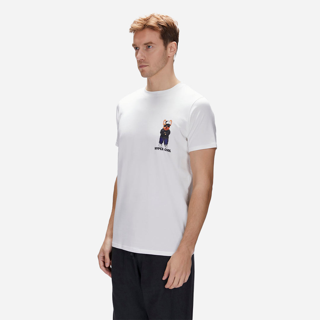 Bad Bear Hyper Beyaz Erkek Baskılı Tişört