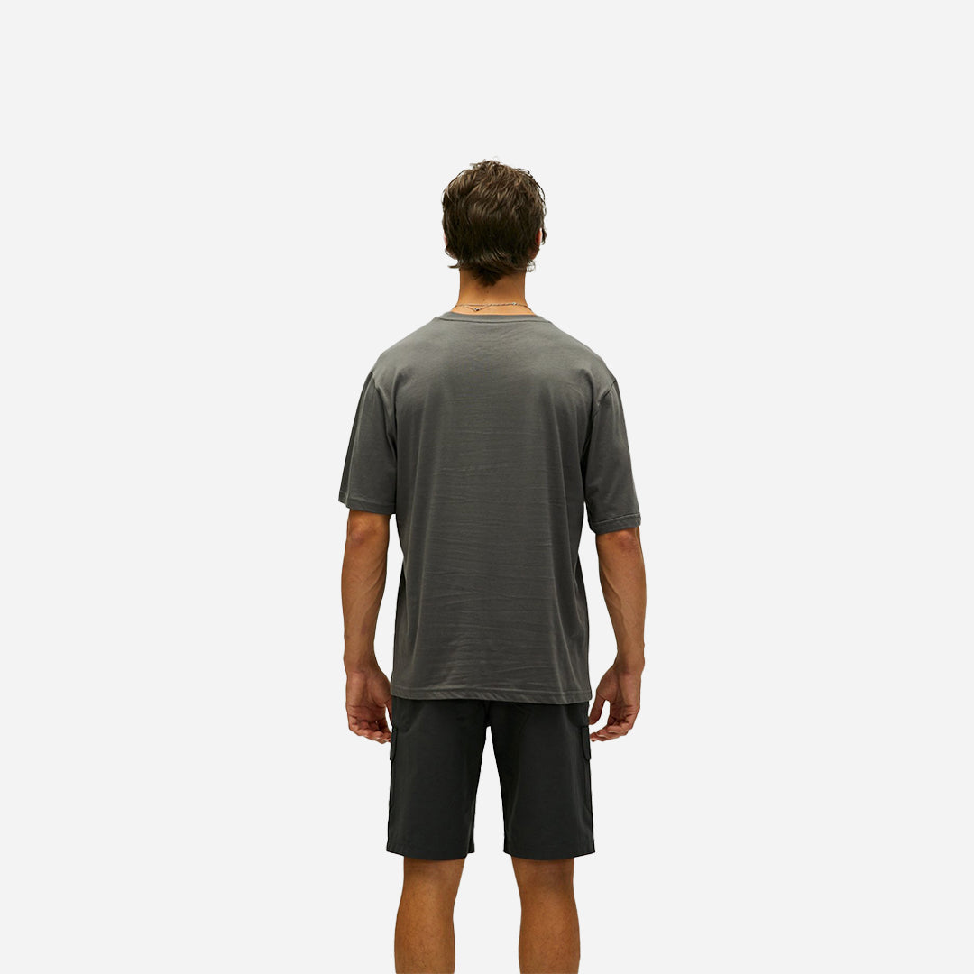 Bad Bear Liber Oversize T-Shirt Koyu Gri Basic Erkek Tişört