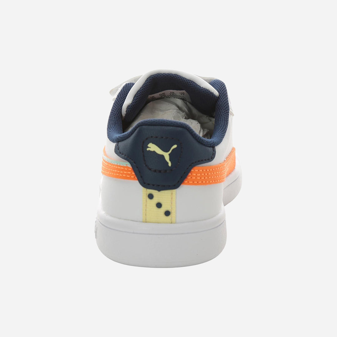 Puma Smash 3.0 Playdate V PS Unisex Çocuk Siyah-Turuncu Spor Ayakkabı
