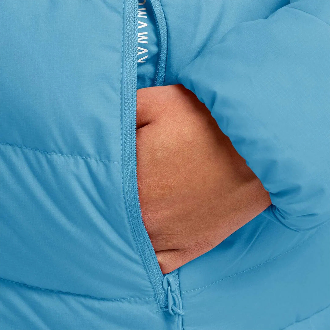 Jack Wolfskin Ather Down Hoody Rds Kadın Mavi Outdoor Ceketi