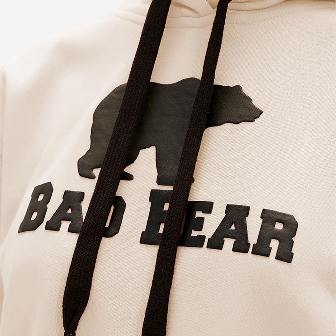Bad Bear Logo Beyaz Kadın Sweatshirt