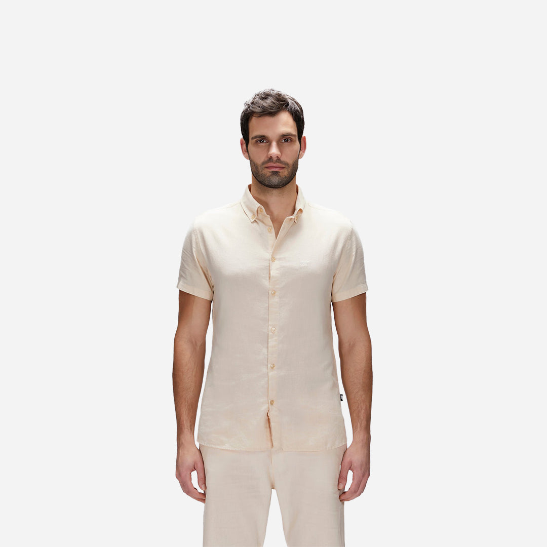 Bad Bear Tindra Bej Kısa Kollu Erkek Gömlek