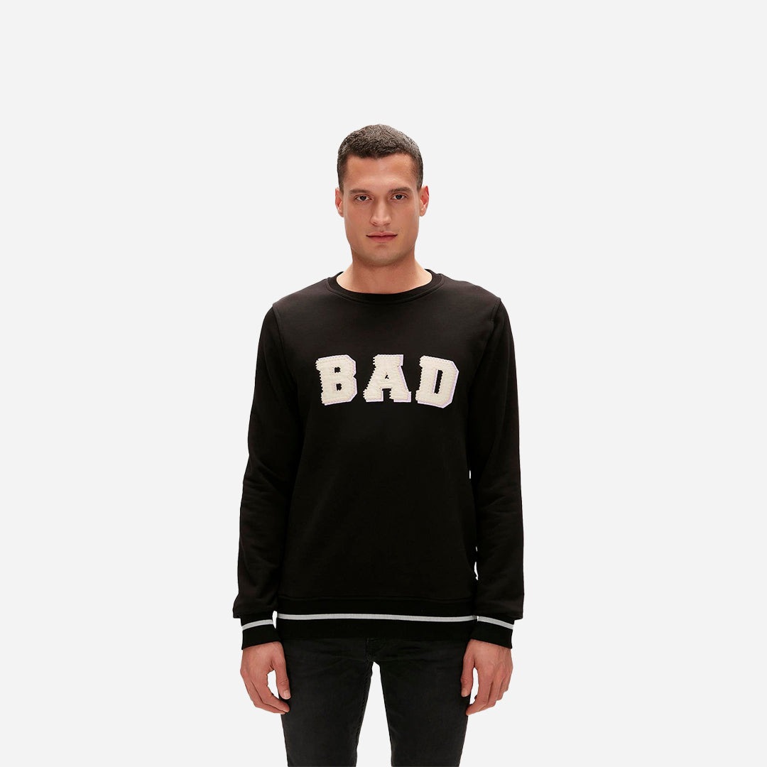 Bad Bear Felt Crewneck Siyah Erkek Sweatshirt