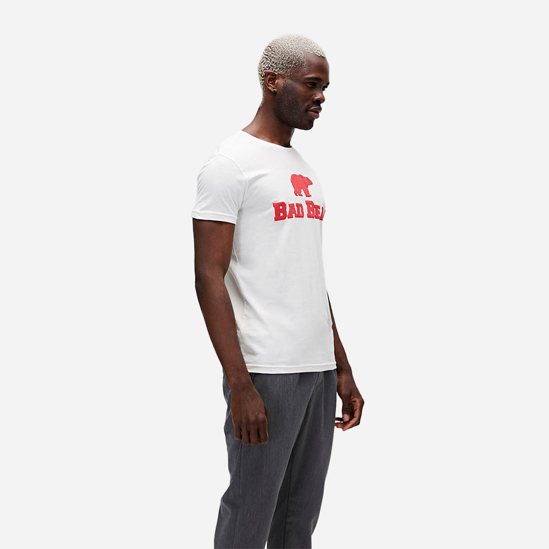 Bad Bear Tee T-Shirt Off White Beyaz/Kırmızı Baskılı Erkek Tişört