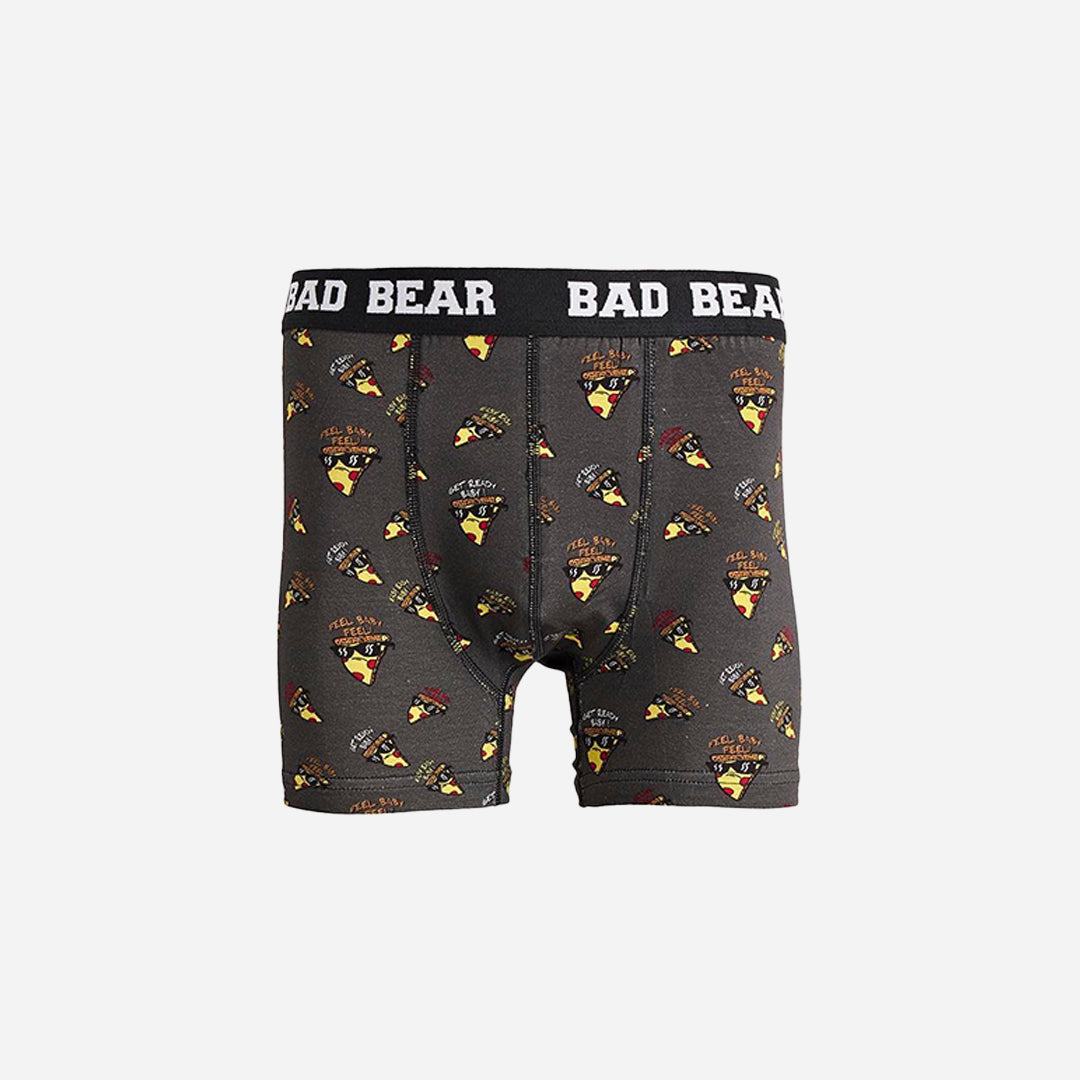 Bad Bear Pizza Desenli Antrasit Erkek Boxer