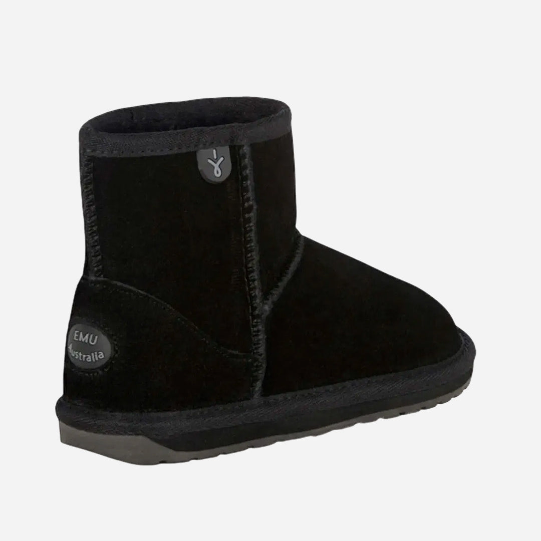 Emu Australia Wallaby Mini Unisex Çocuk Siyah Bot Siyah