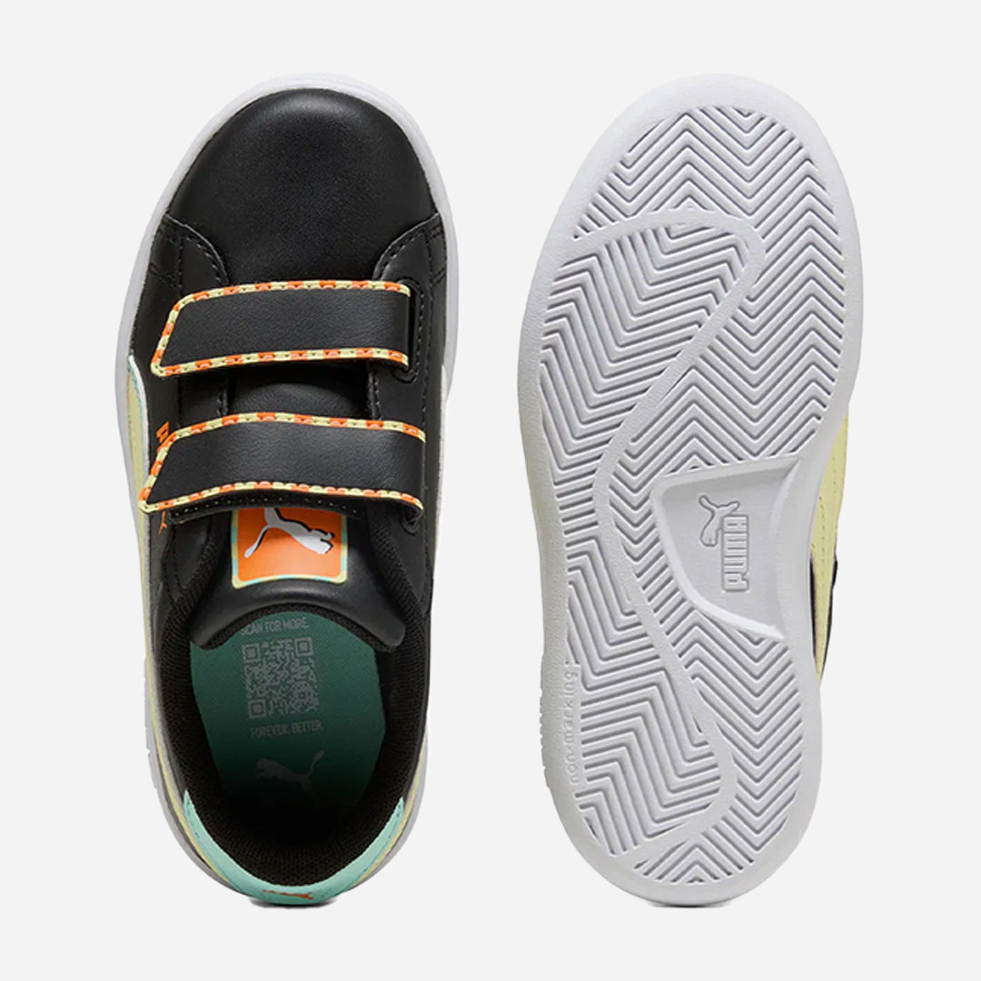 Puma Smash 3.0 Playdate V PS Unisex Çocuk Siyah Spor Ayakkabı