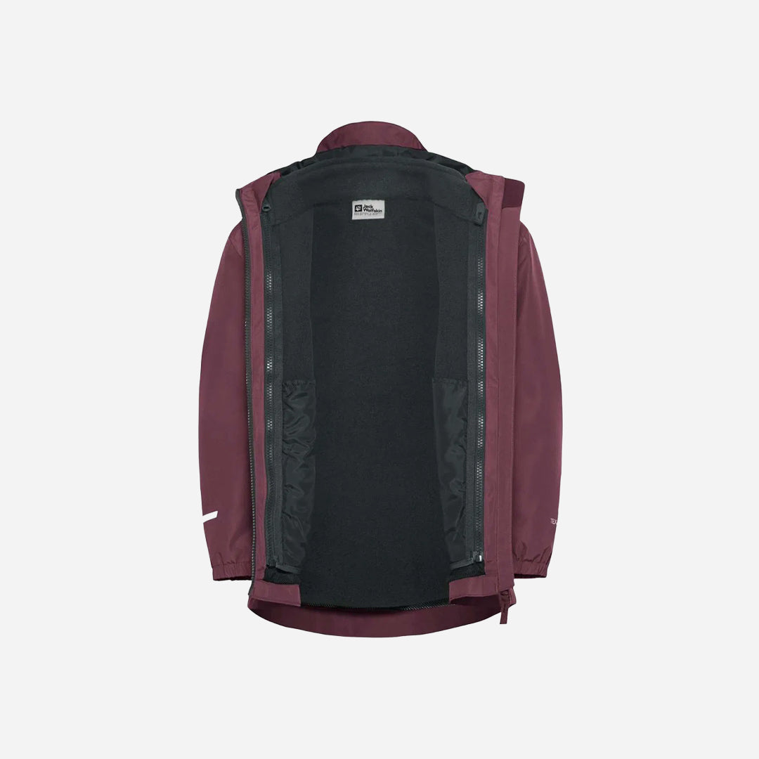 Jack Wolfskin Iceland 3in1 Jacket K Unisex Çocuk Mor Outdoor Ceketi