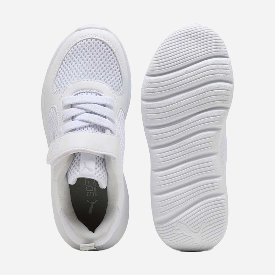 Puma Fun Racer 2 AC+ PS Unisex Çocuk Beyaz Cırtlı Spor Ayakkabı