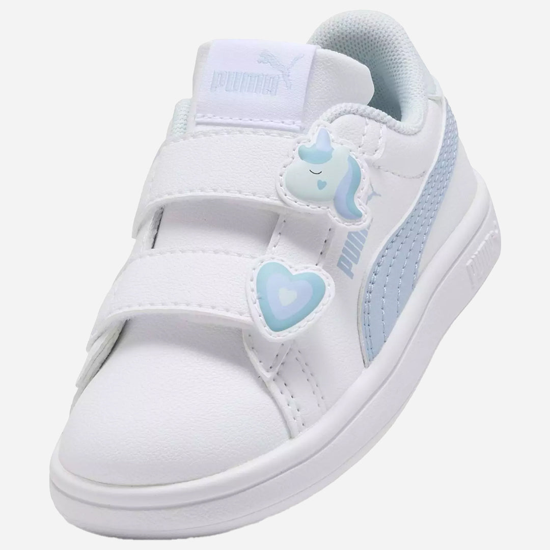 Puma Smash 3.0 Badges Bebek Beyaz Günlük Spor Ayakkabı
