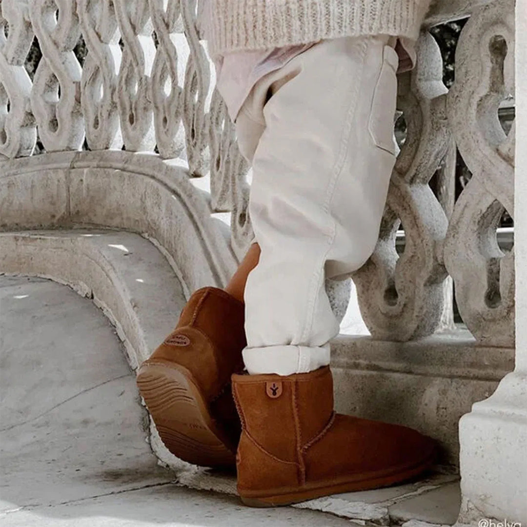 Emu Australia Wallaby Mini Unisex Çocuk Siyah Bot Kahve