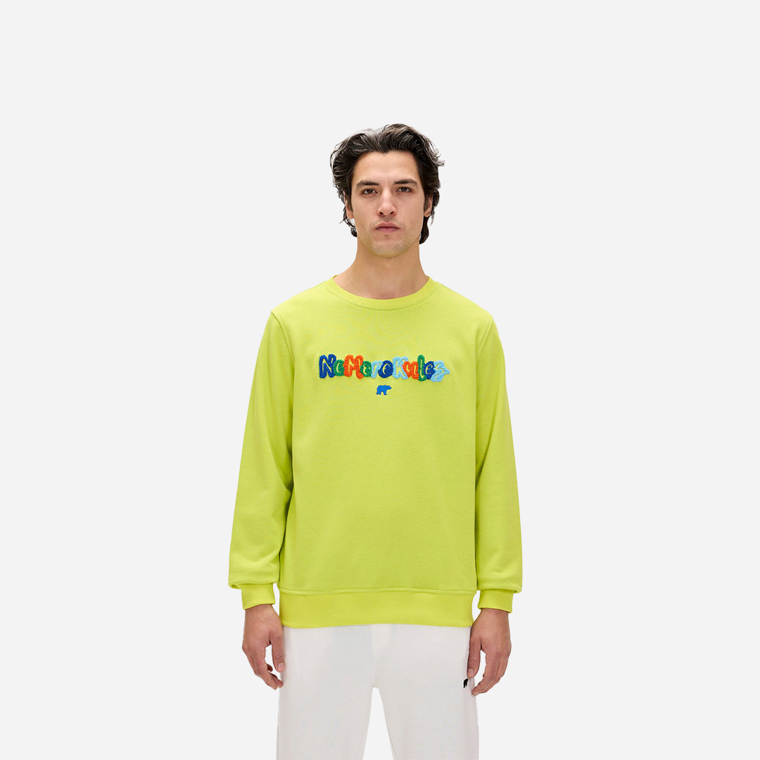 Bad Bear Furry Yeşil Erkek Baskılı Sweatshirt