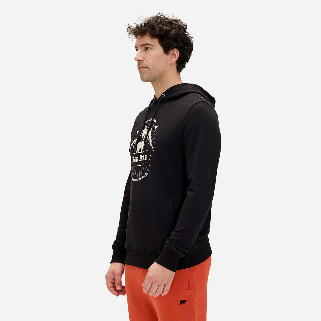 Bad Bear Steve Siyah Kapüşonlu Sweatshirt