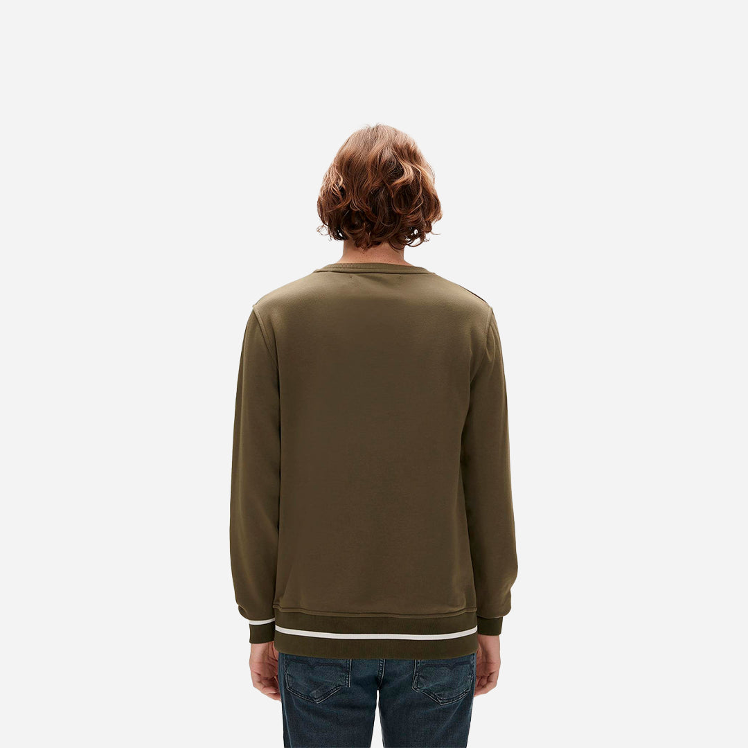 Bad Bear Felt Crewneck Haki Erkek Sweatshirt