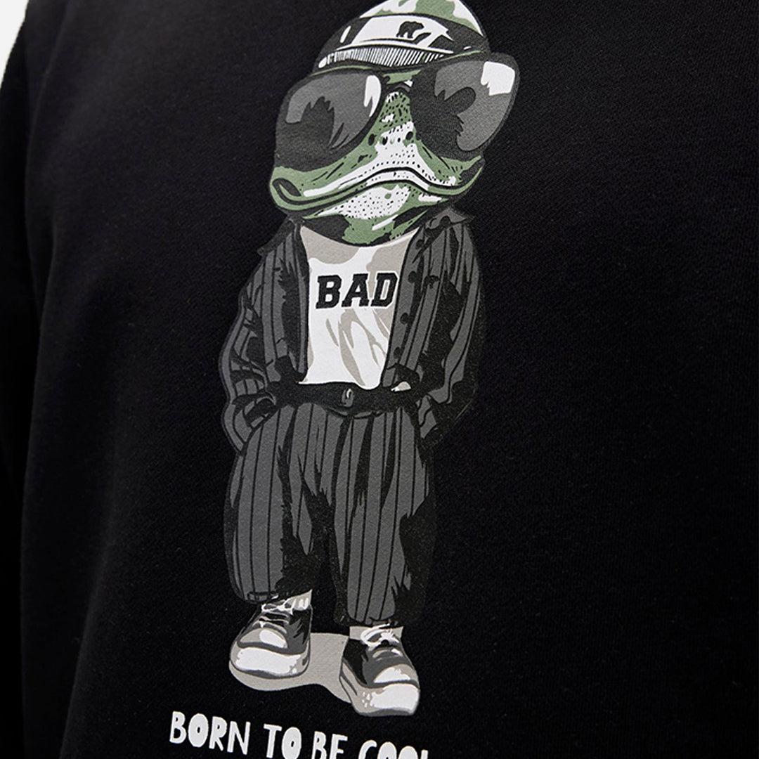 Bad Bear Gator Siyah Erkek Baskılı Sweatshirt