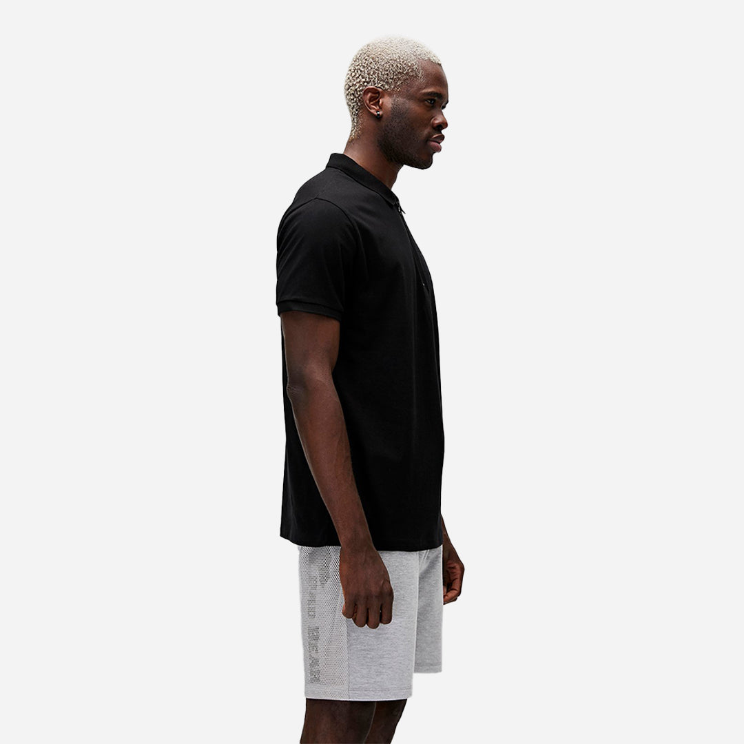 Bad Bear Cord Siyah Polo Yaka Fermuarlı Erkek T-Shirt