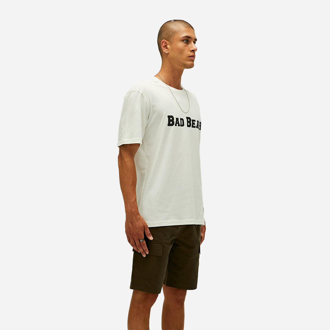 Bad Bear Title Oversize Marshmallow Beyaz Baskılı Erkek Tişört
