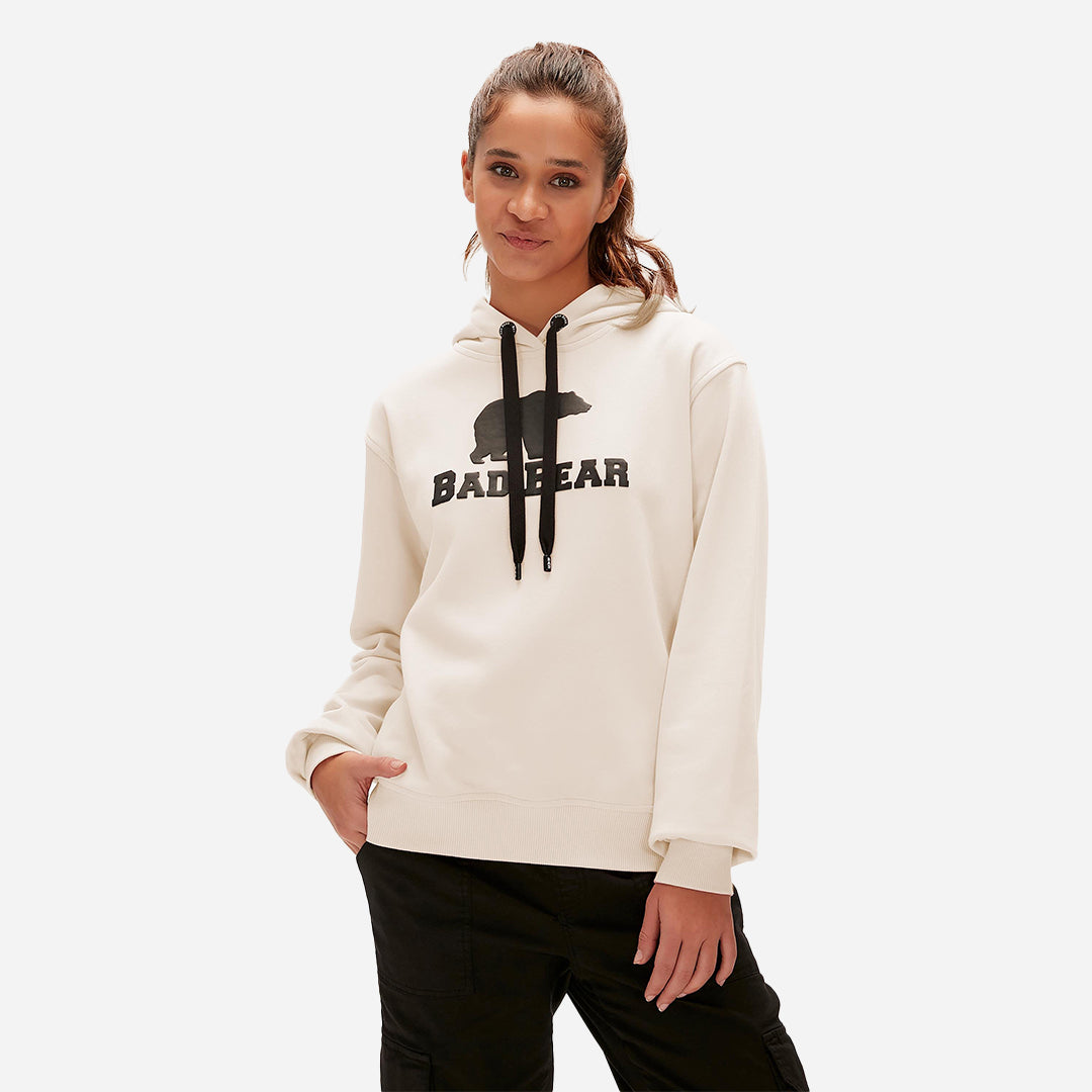 Bad Bear Logo Beyaz Kadın Sweatshirt