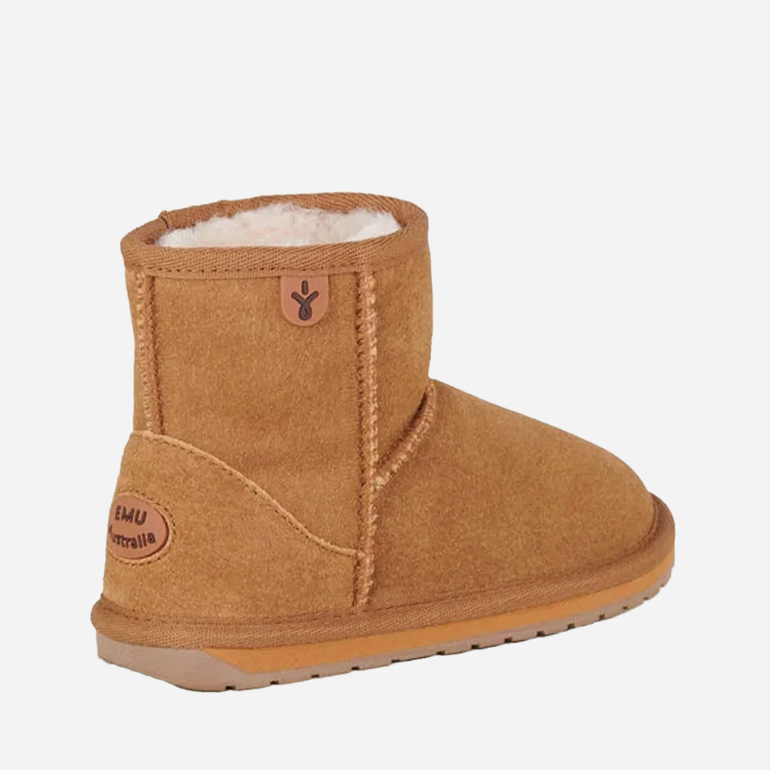 Emu Australia Wallaby Mini Unisex Çocuk Siyah Bot Kahve