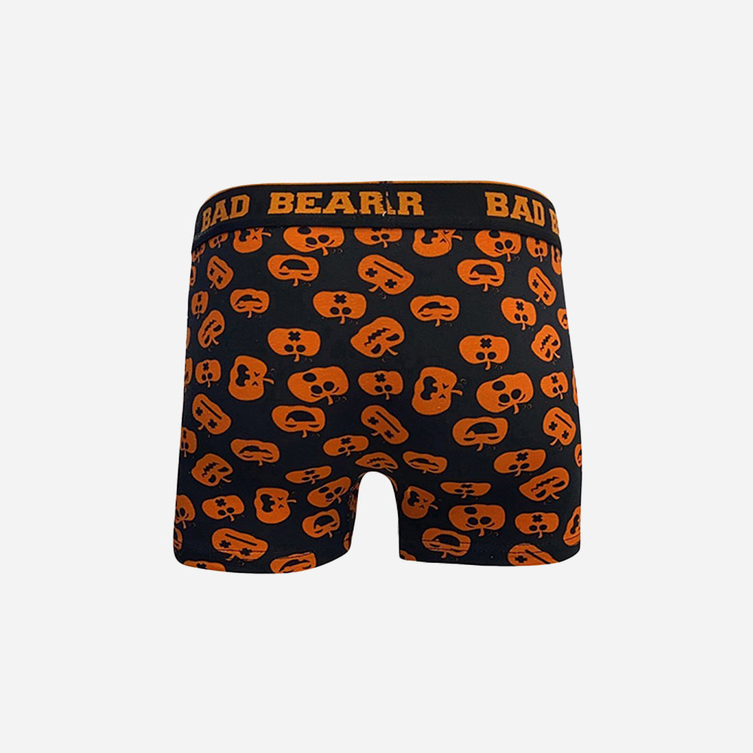 Bad Bear Siyah Balkabağı Desenli Erkek Boxer