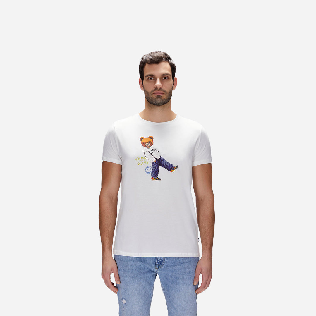 Bad Bear Nash Beyaz Erkek Baskılı Tişört