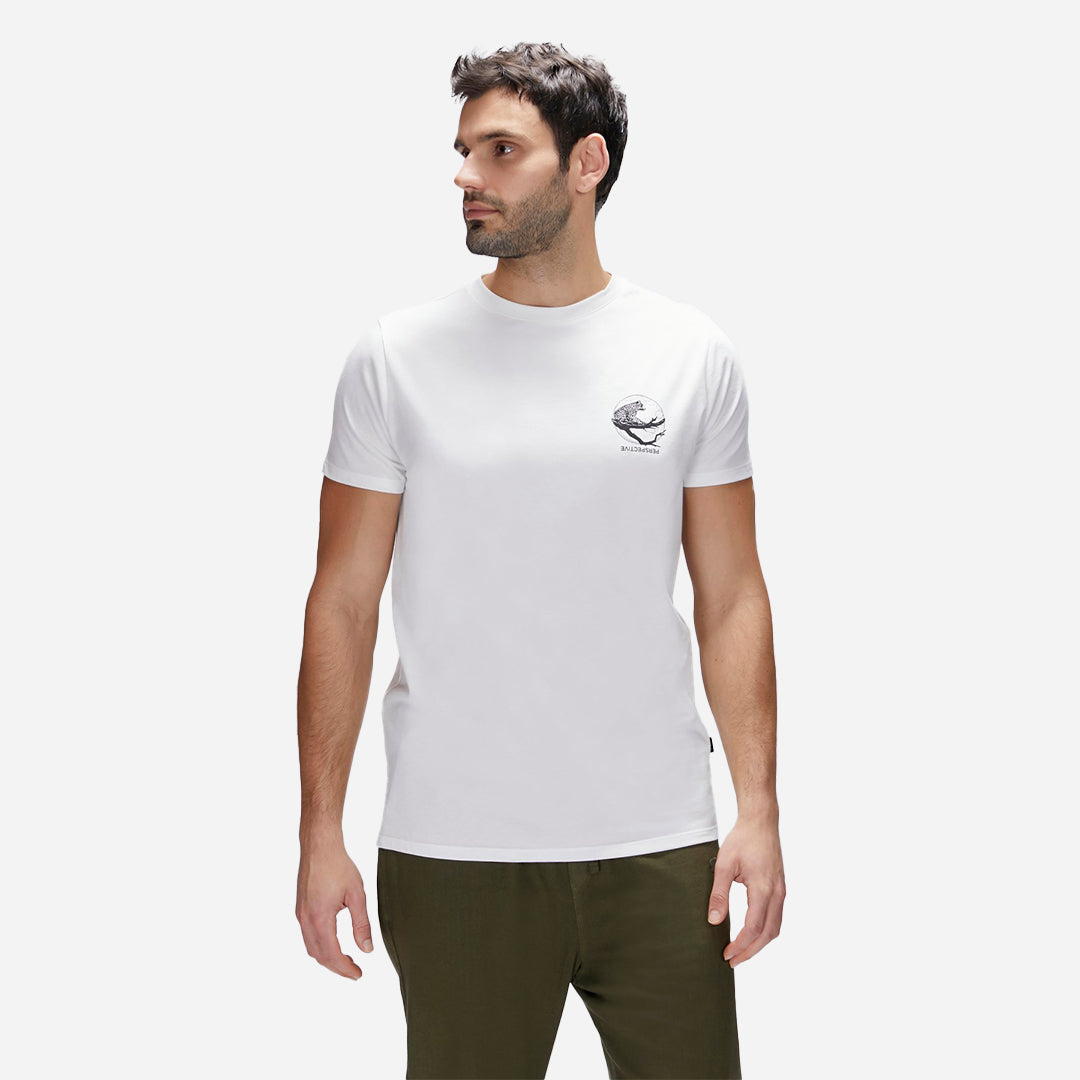 Bad Bear Pard Beyaz Erkek Baskılı Tişört