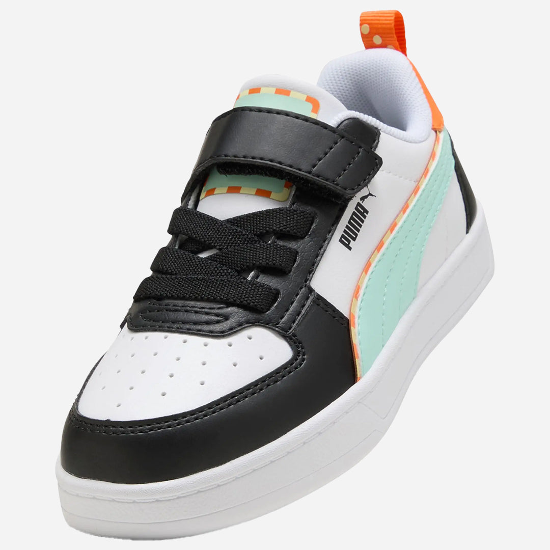 Puma Caven 2.0 PlaydateAC + PS Unisex Çocuk Siyah-Beyaz Spor Ayakkabısı