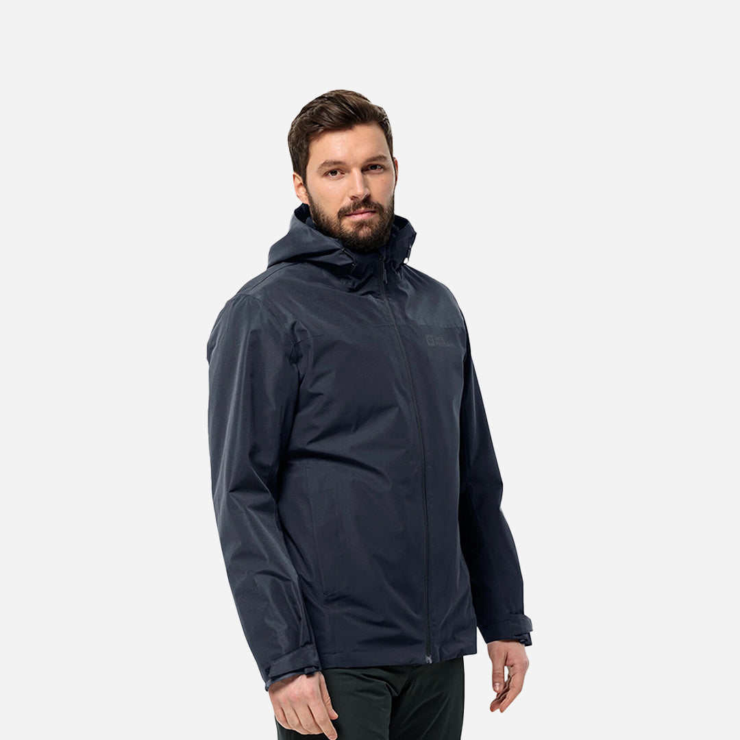 Jack Wolfskin Taubenberg 3in1 Erkek Lacivert Outdoor Ceketi