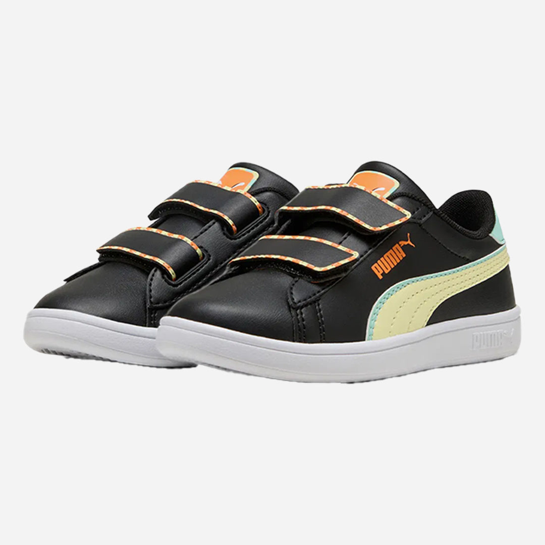 Puma Smash 3.0 Playdate V PS Unisex Çocuk Siyah Spor Ayakkabı