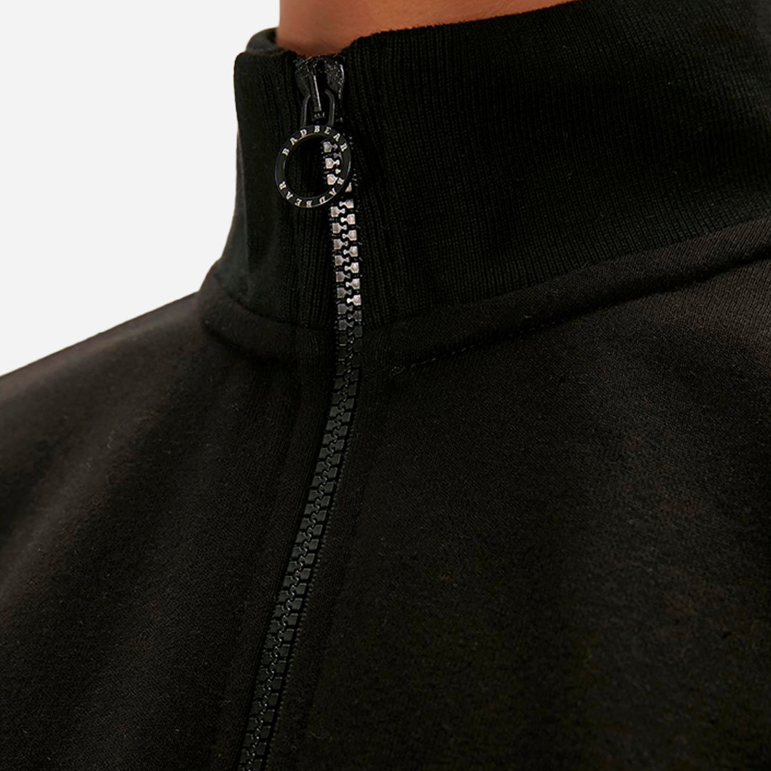 Bad Bear Zoe Siyah Yarım Fermuarlı Kadın Sweatshirt