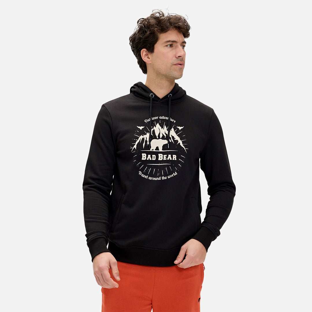 Bad Bear Steve Siyah Kapüşonlu Sweatshirt