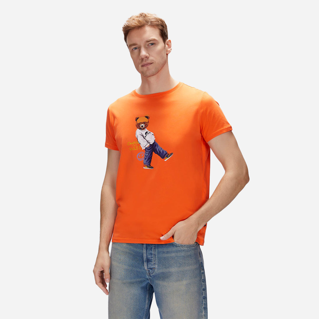 Bad Bear Nash Turuncu Erkek Baskılı Tişört