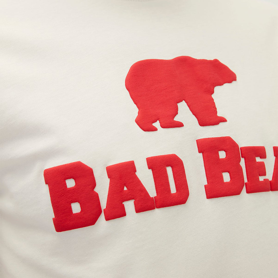 Bad Bear Tee T-Shirt Off White Beyaz/Kırmızı Baskılı Erkek Tişört