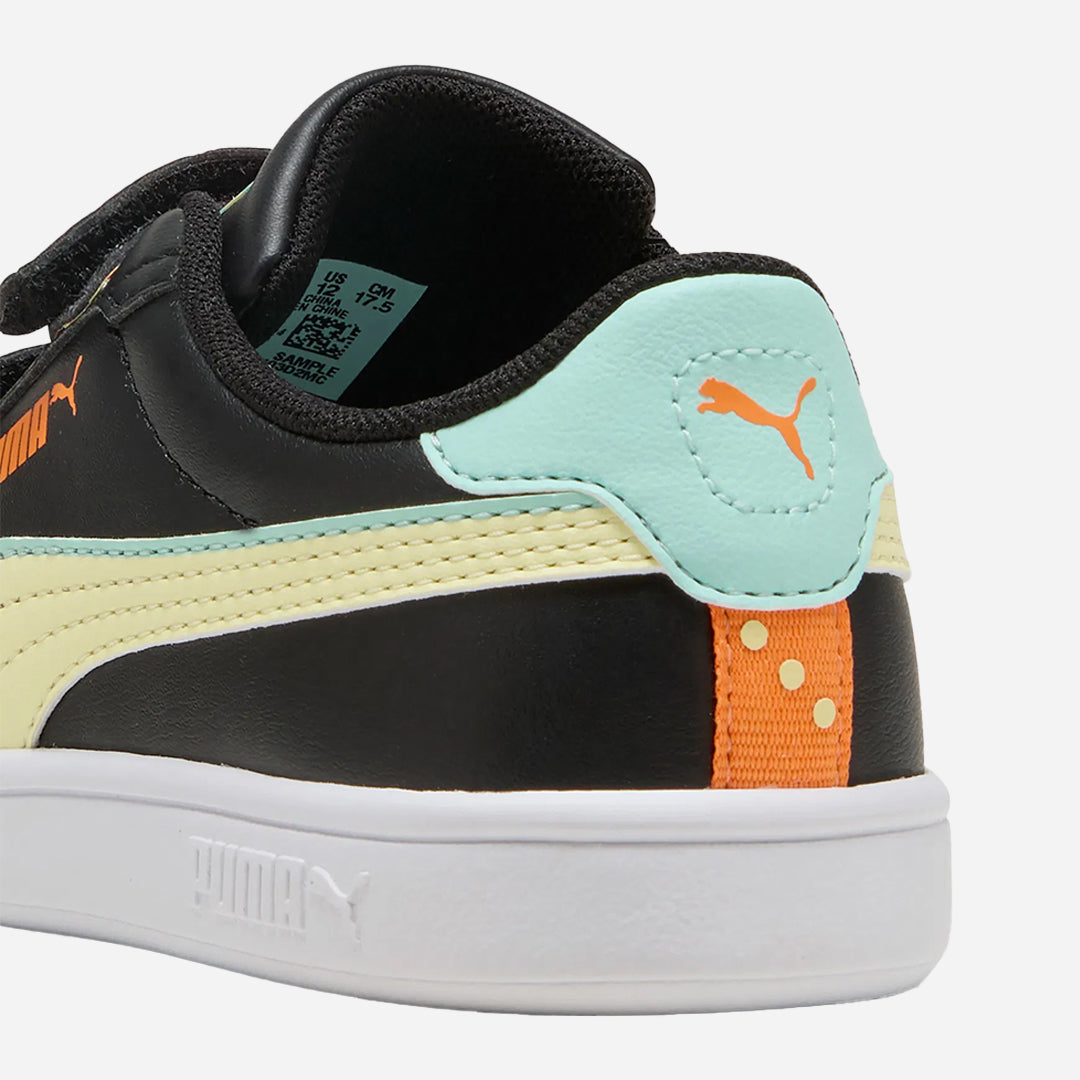 Puma Smash 3.0 Playdate V PS Unisex Çocuk Siyah Spor Ayakkabı
