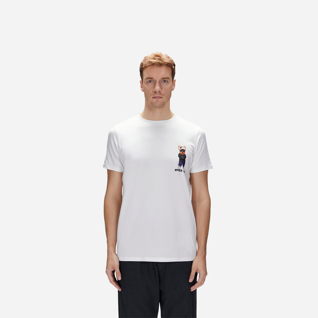 Bad Bear Hyper Beyaz Erkek Baskılı Tişört
